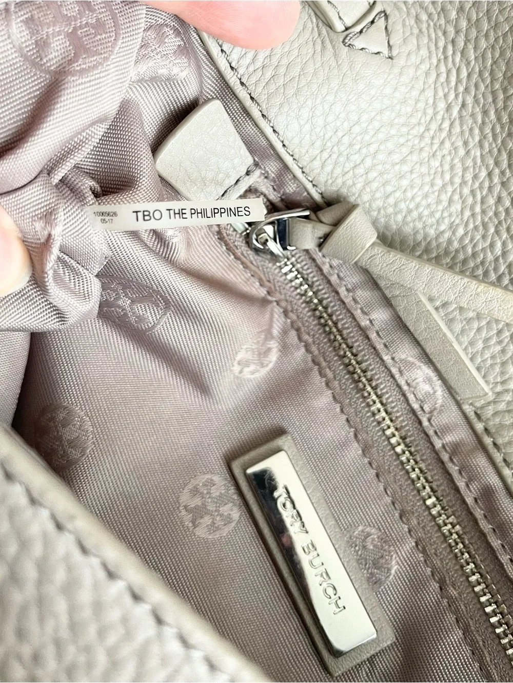 Tory Burch Britten Gray Crossbody Bag